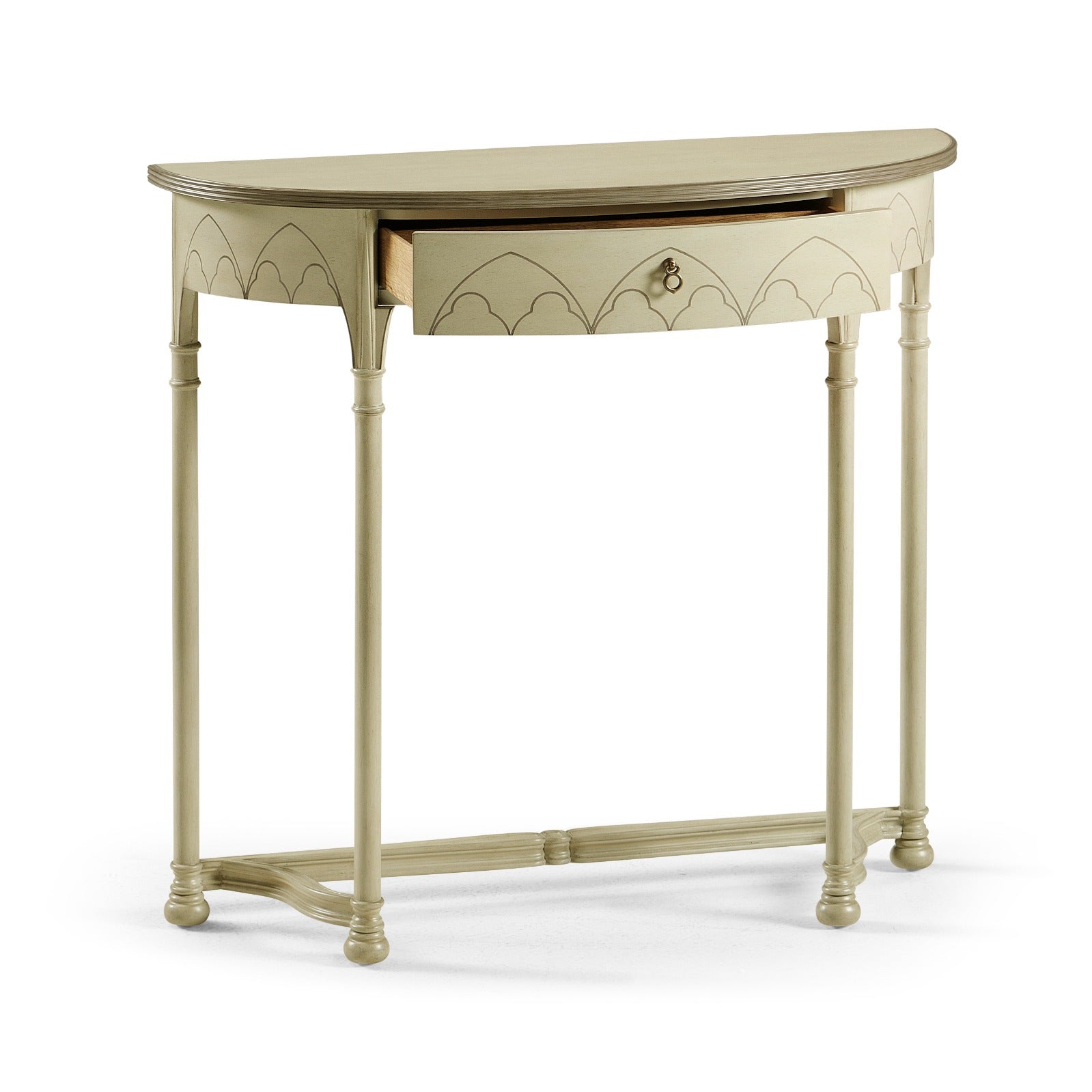 Jonathan Charles Streamer Gothic Painted Console Table