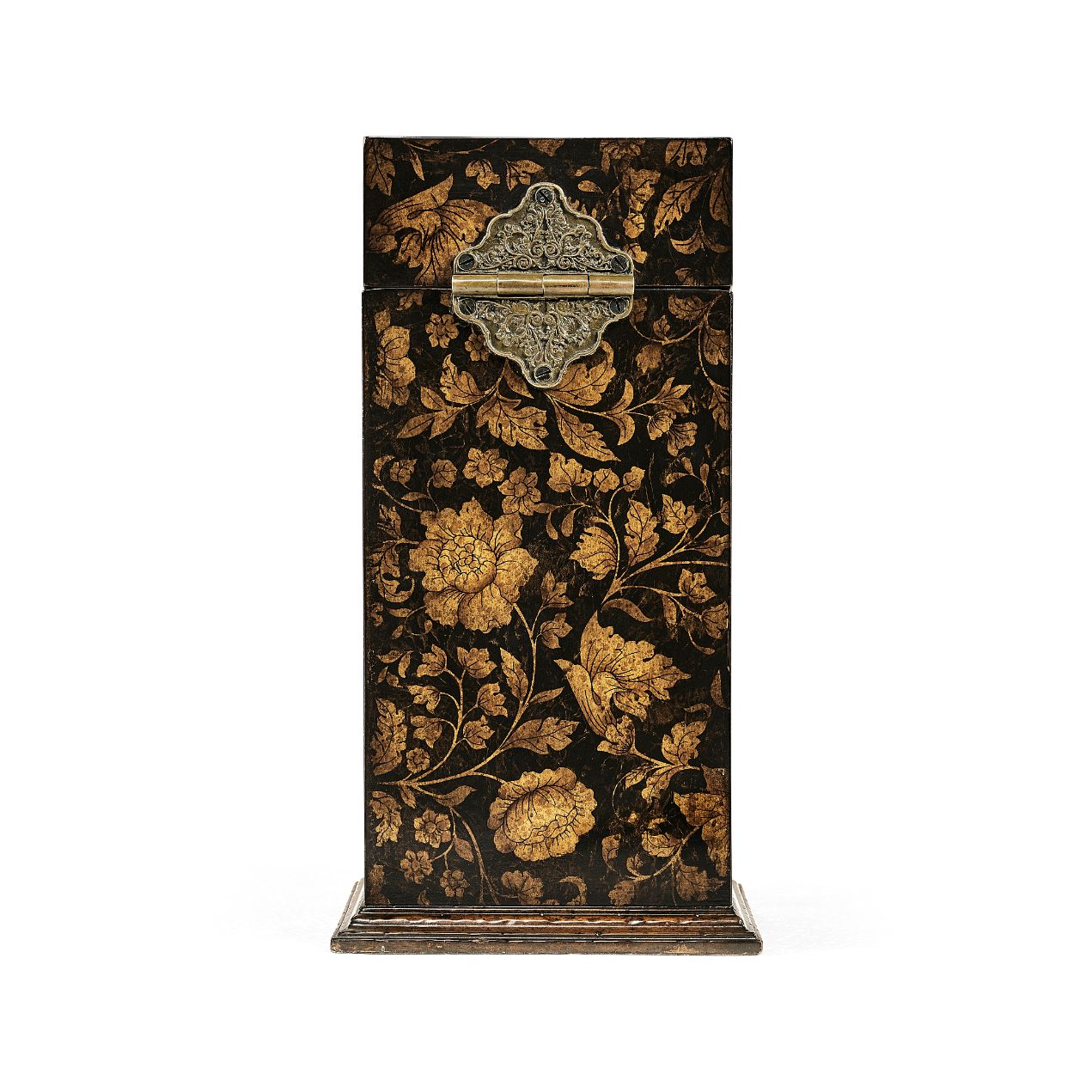 Jonathan Charles Single Glass Decanter & Black Chinoiserie Case