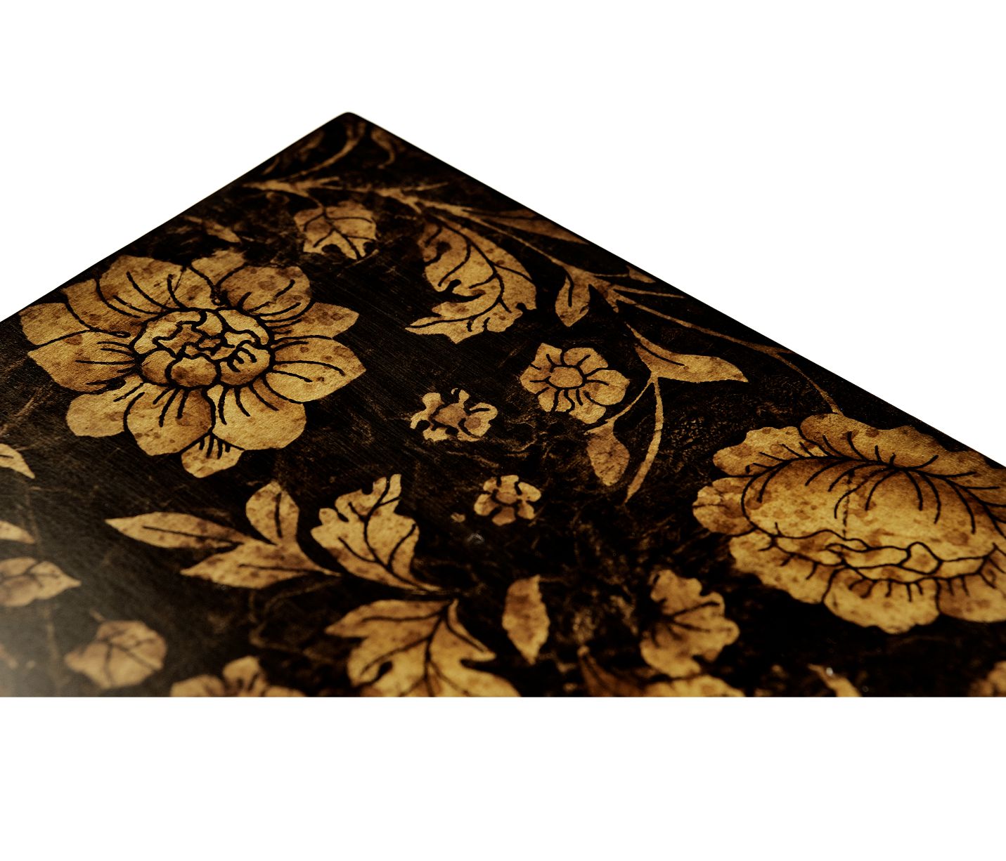 Jonathan Charles Single Glass Decanter & Black Chinoiserie Case