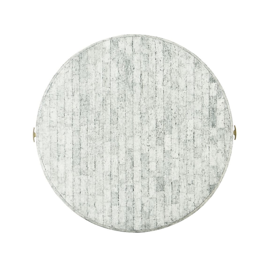 Jonathan Charles Round Side Table with Drawer Oriental - Smoke Eggshell