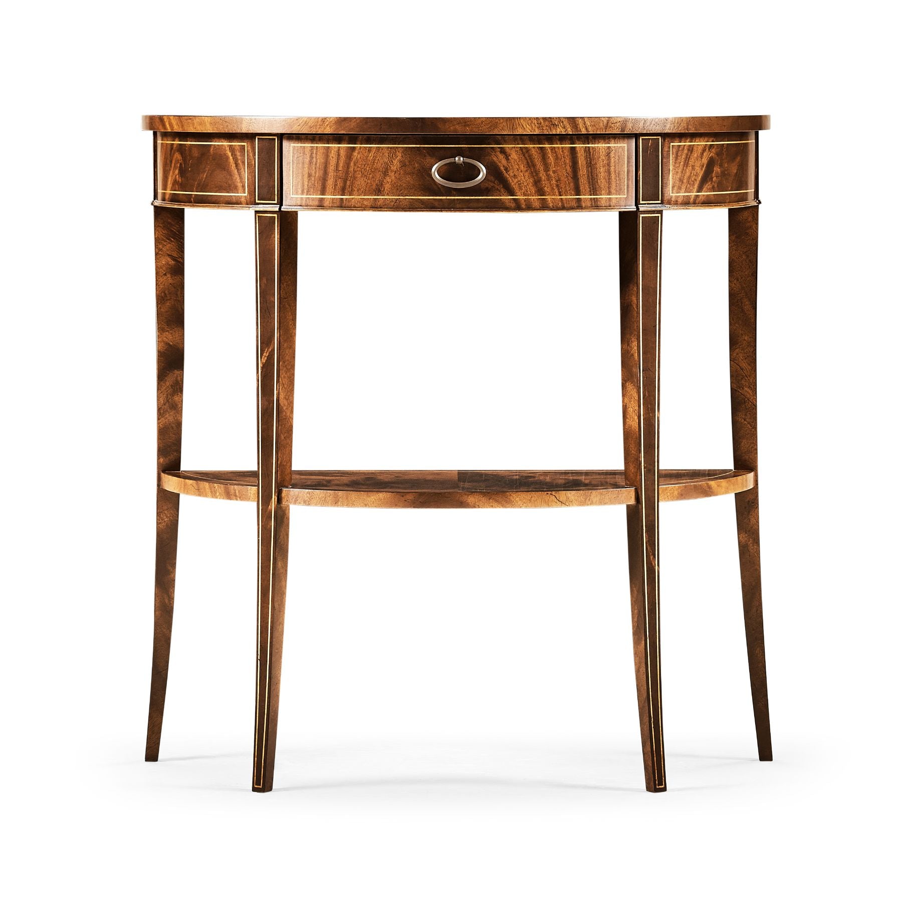 Jonathan Charles Boxwood Stringing Demilune Console Table