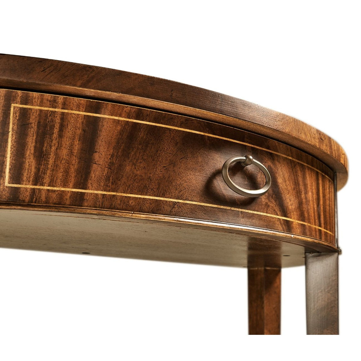 Jonathan Charles Boxwood Stringing Demilune Console Table