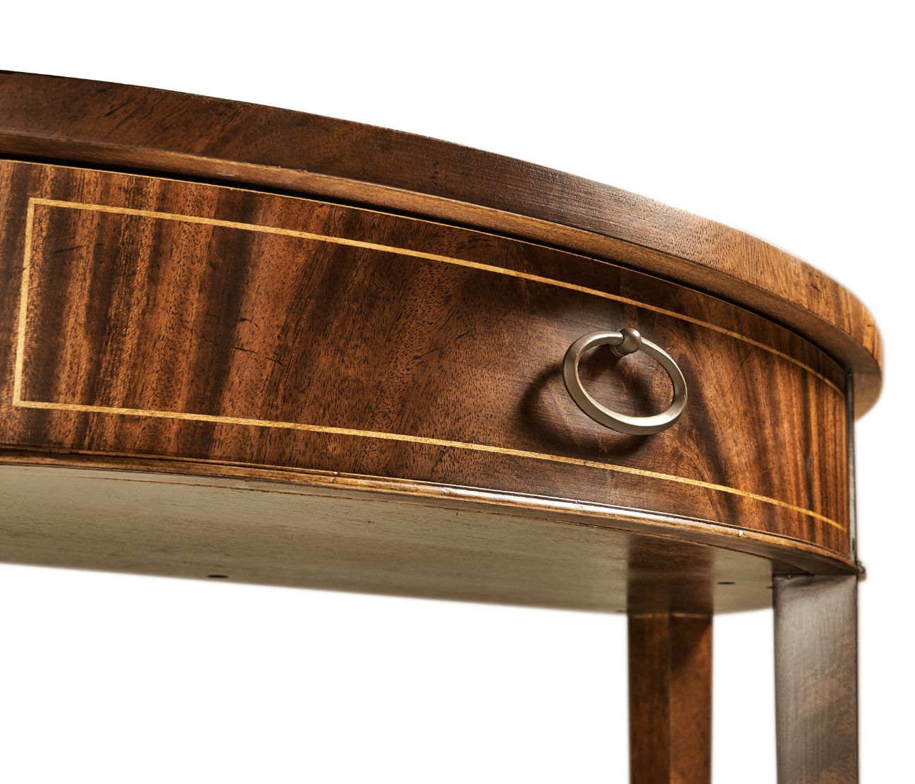 Jonathan Charles Boxwood Stringing Demilune Console Table