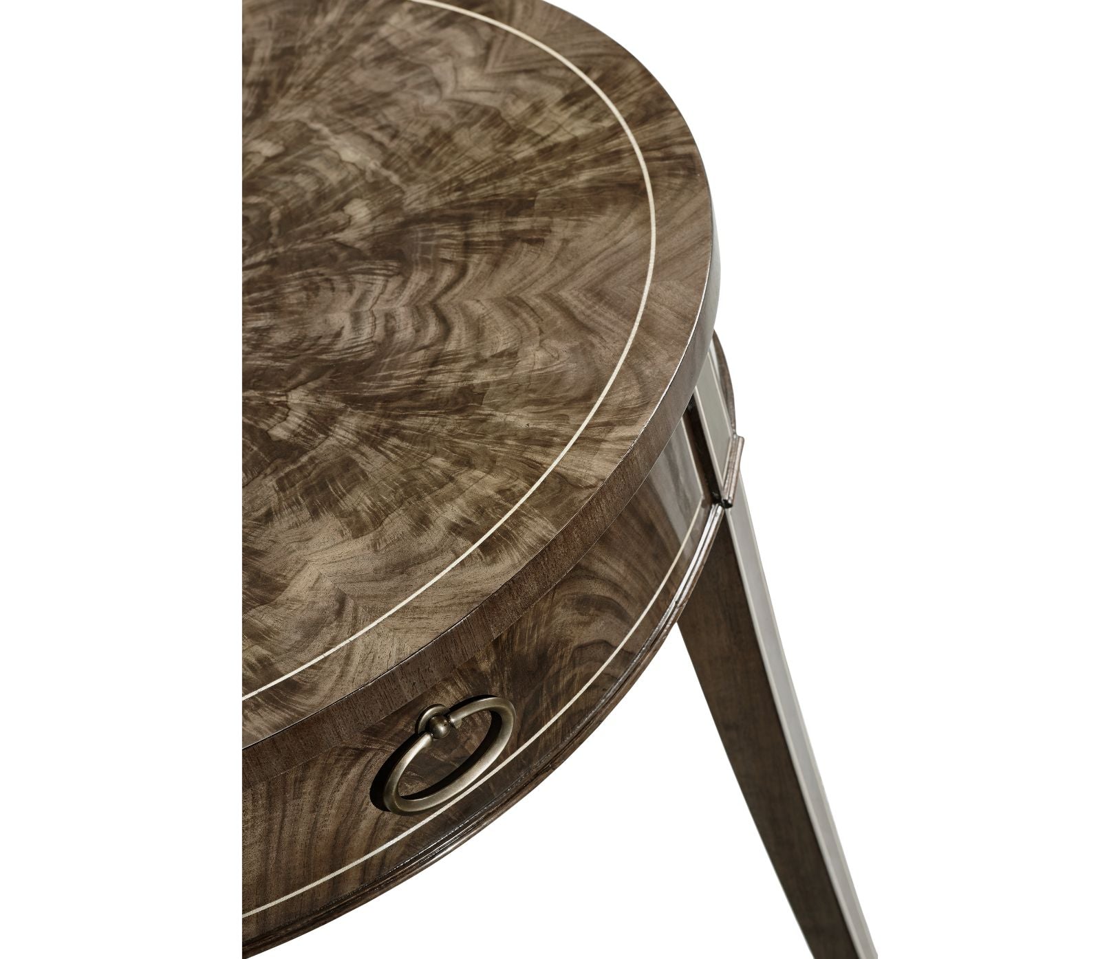 Jonathan Charles Round Bleached Walnut Side Table