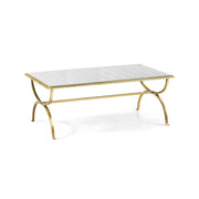 Jonathan Charles Coffee Table Hourglass in Eglomise - Gilded