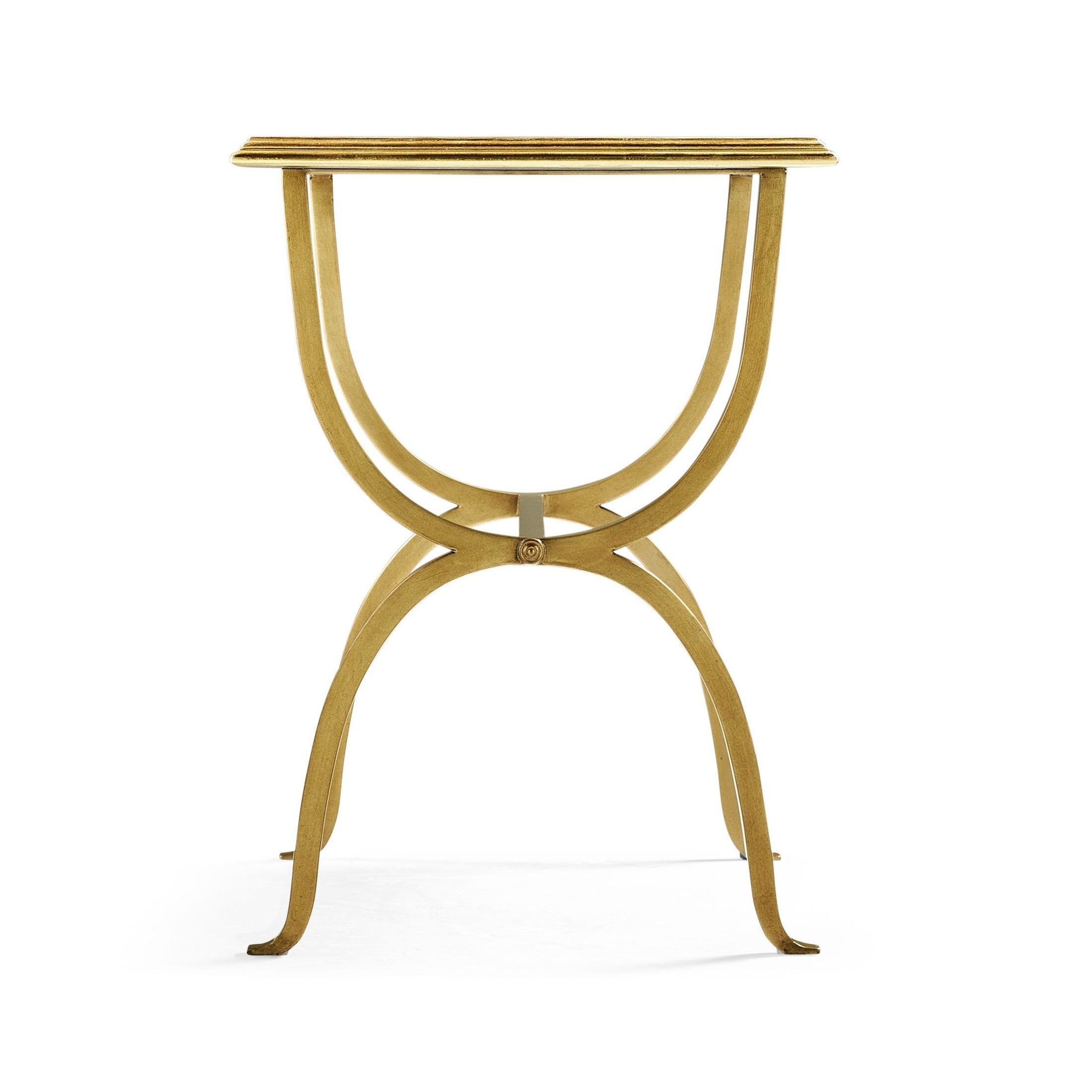 Jonathan Charles Side Table Horseshoe - Gilded