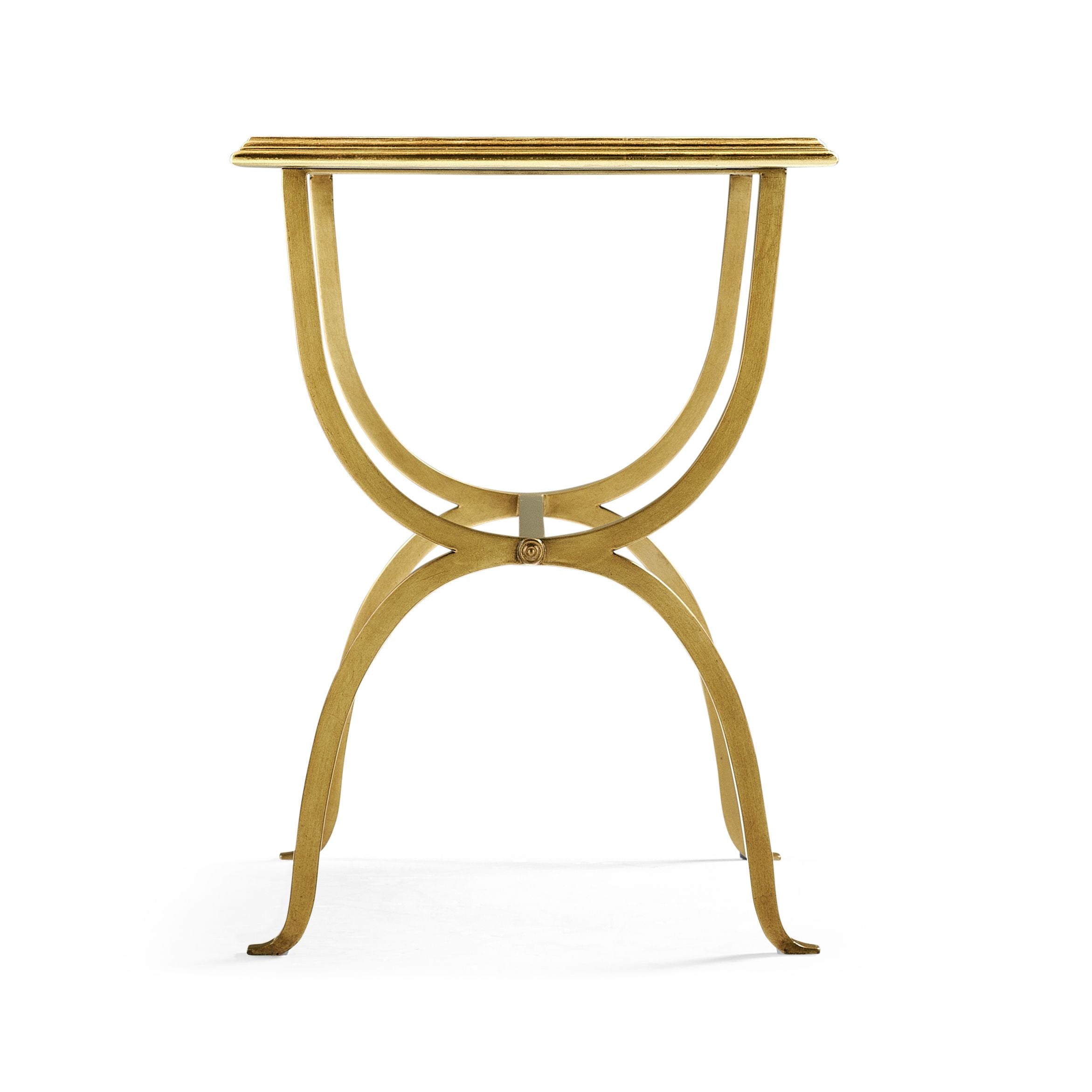 Jonathan Charles Side Table Horseshoe - Gilded