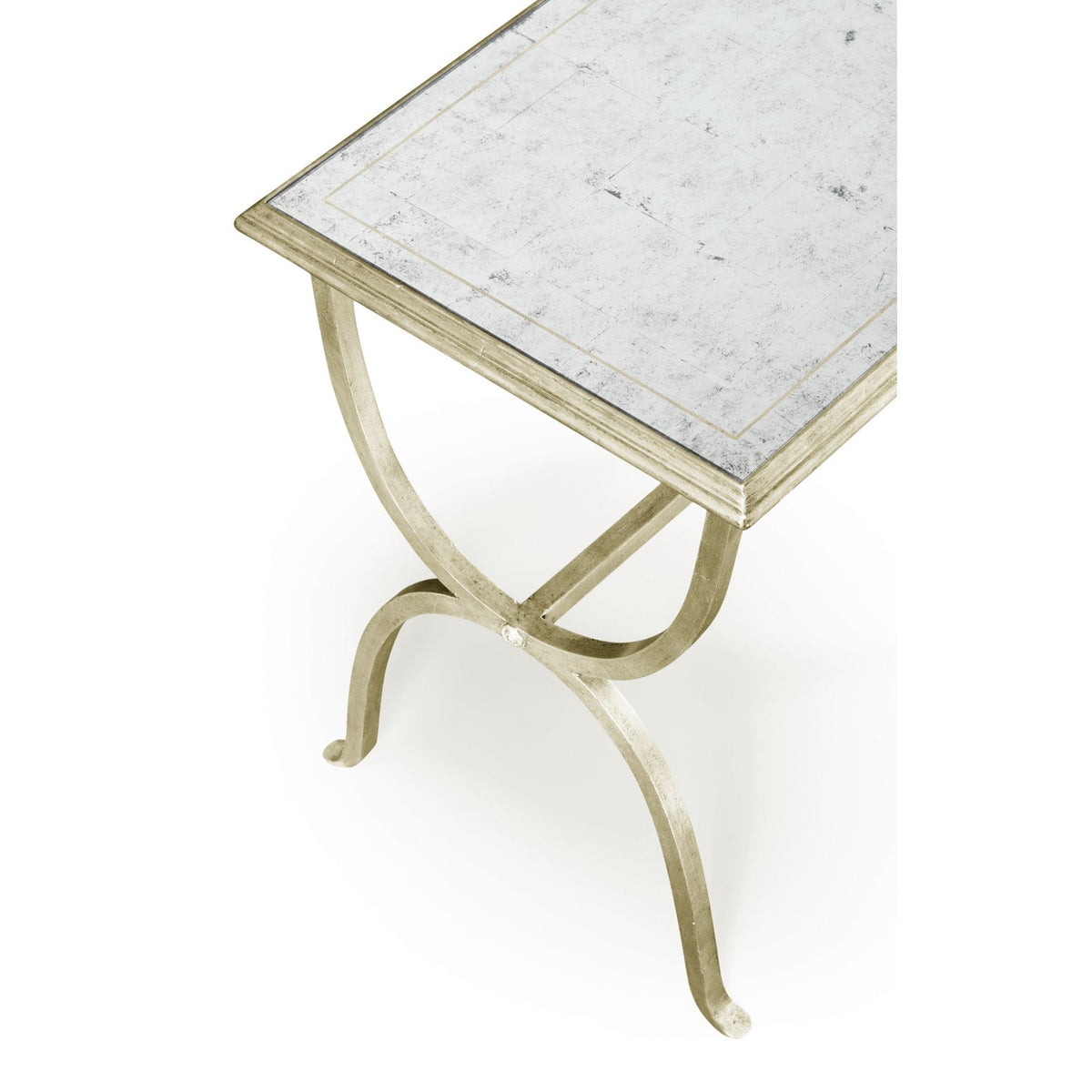 Jonathan Charles Side Table Horseshoe - Silver