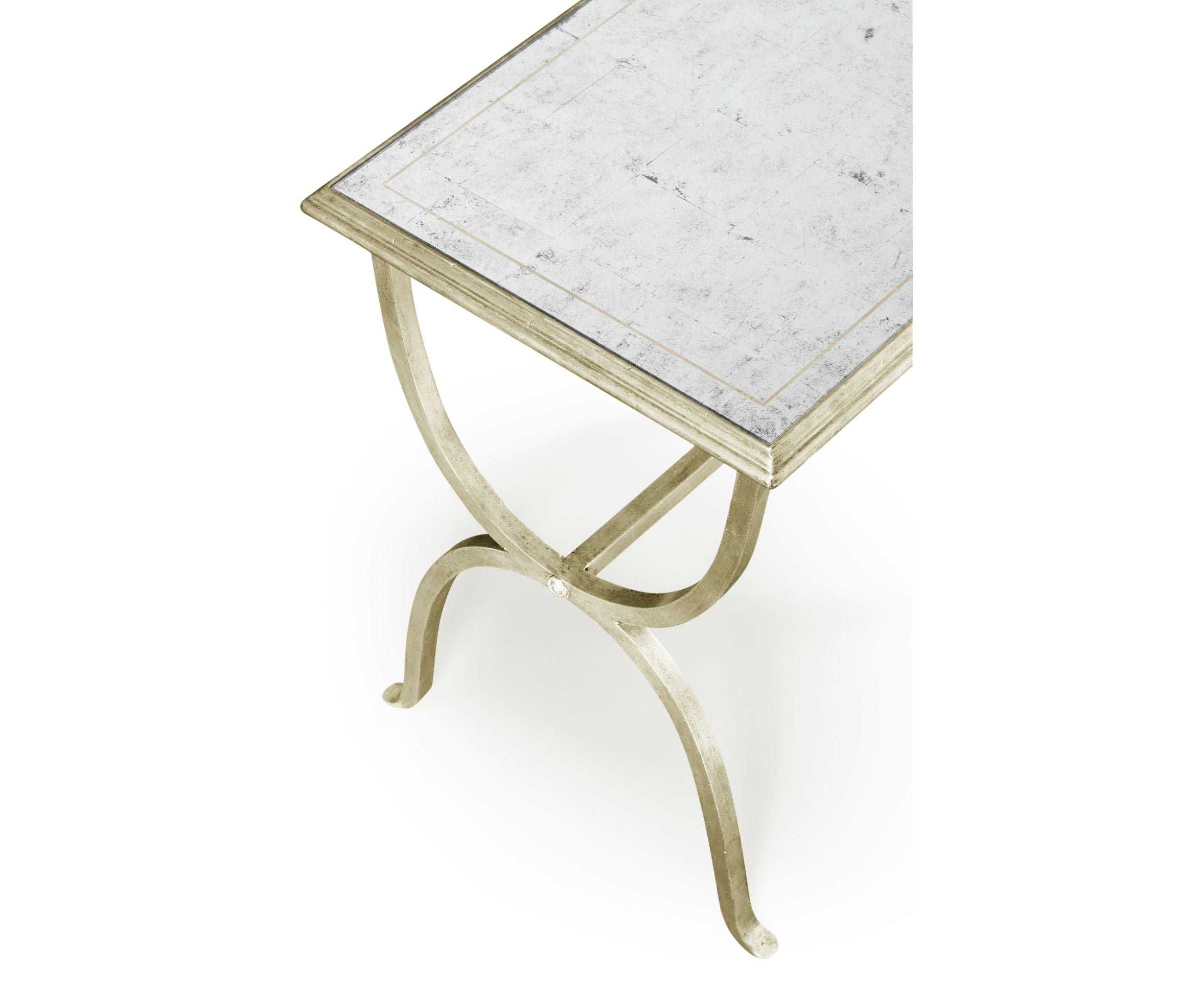 Jonathan Charles Side Table Horseshoe - Silver