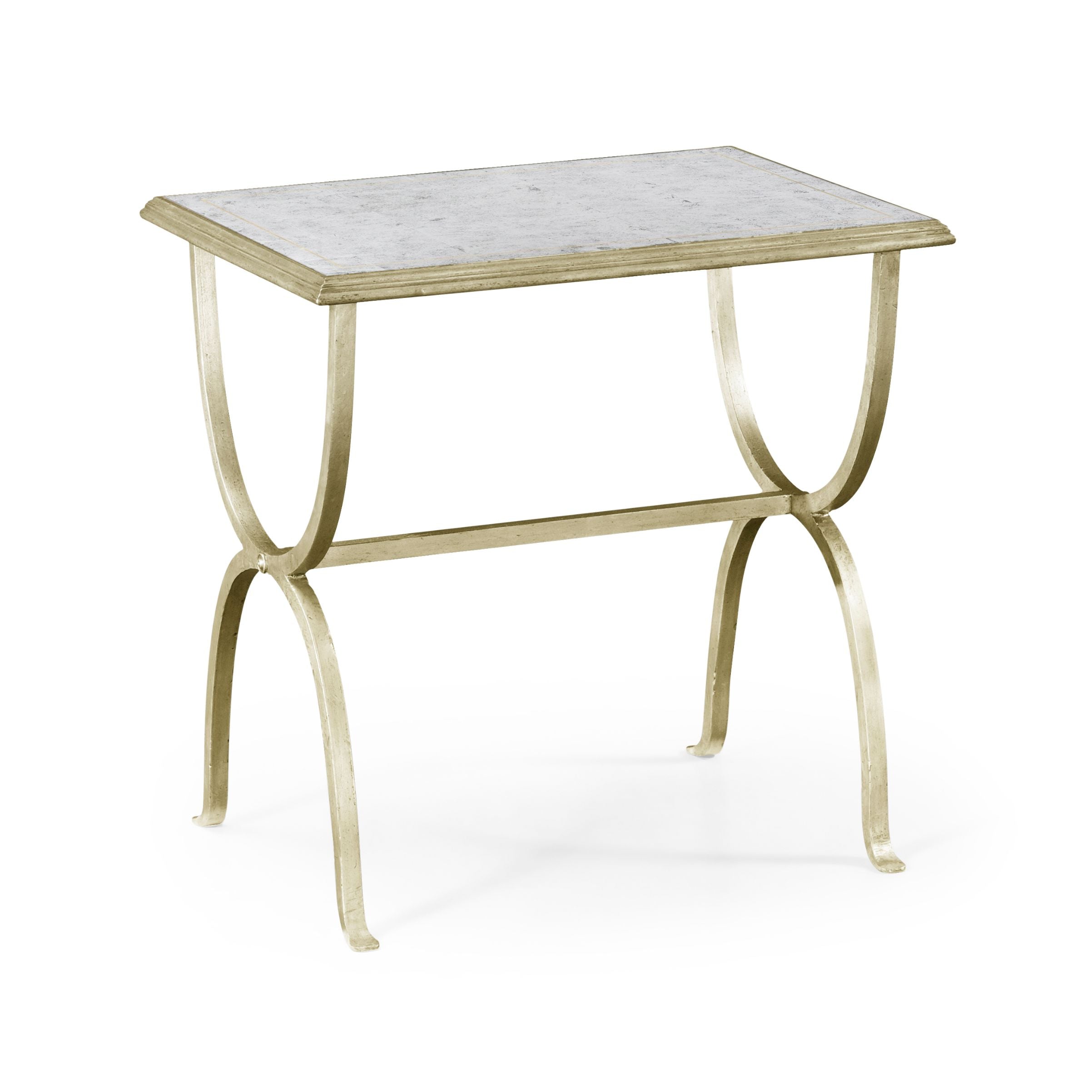 Jonathan Charles Side Table Horseshoe - Silver