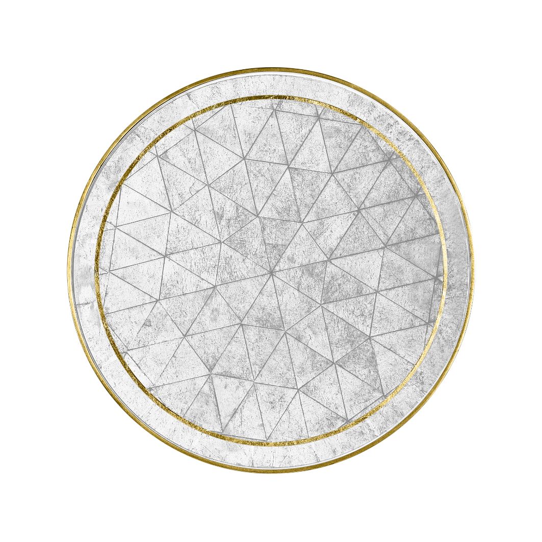 Jonathan Charles Round Lamp Table Contemporary in Eglomise - Gilded