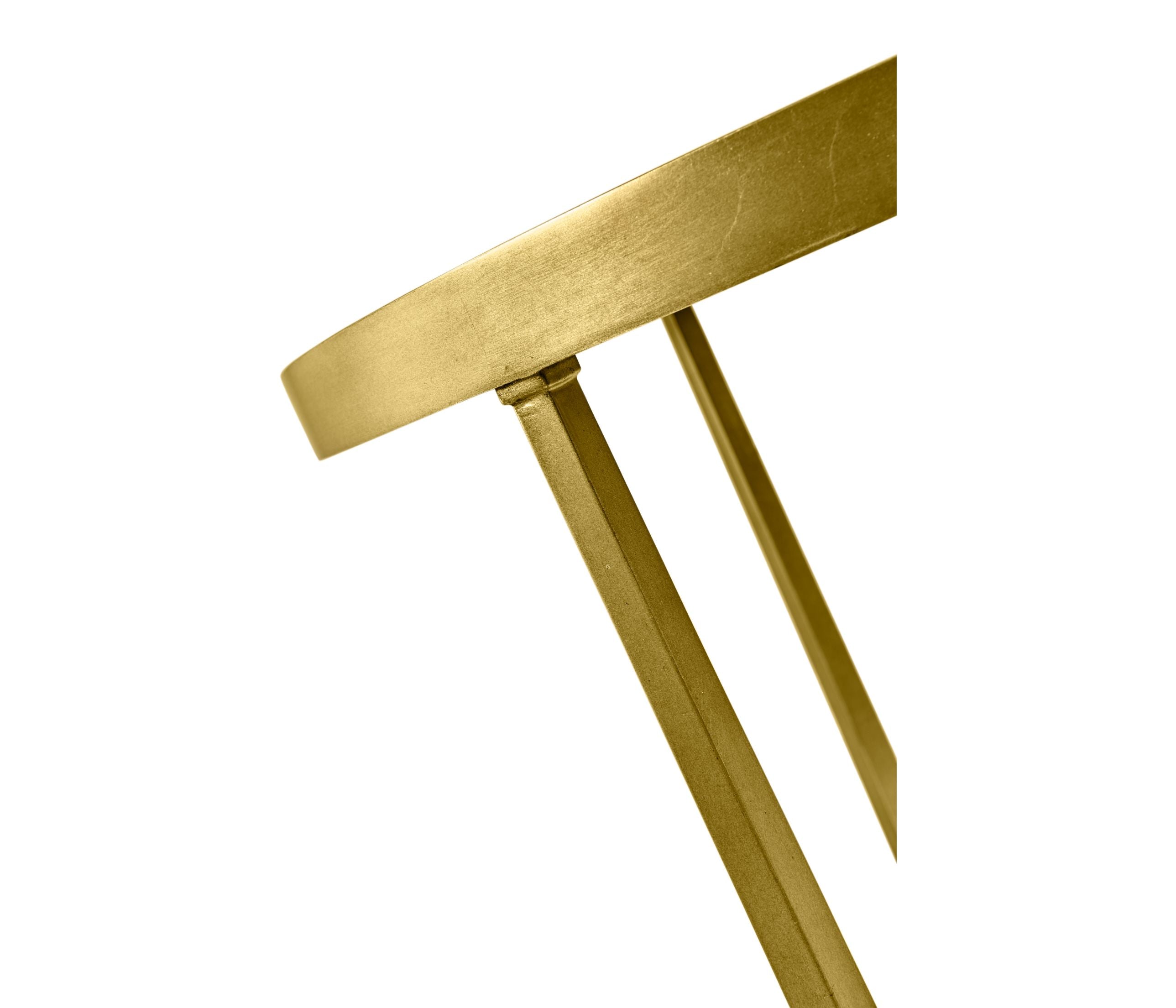 Jonathan Charles Round Lamp Table Contemporary in Eglomise - Gilded
