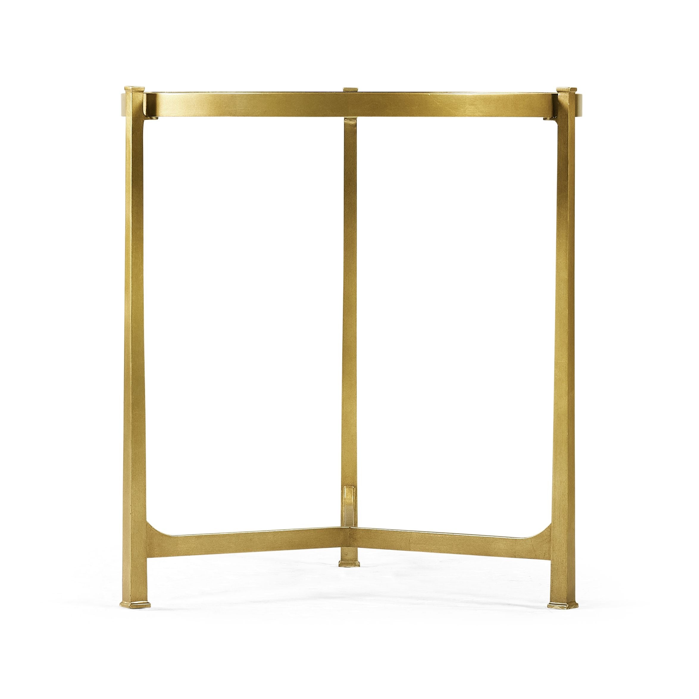 Jonathan Charles Large Round Lamp Table Contemporary in Eglomise - Gilded