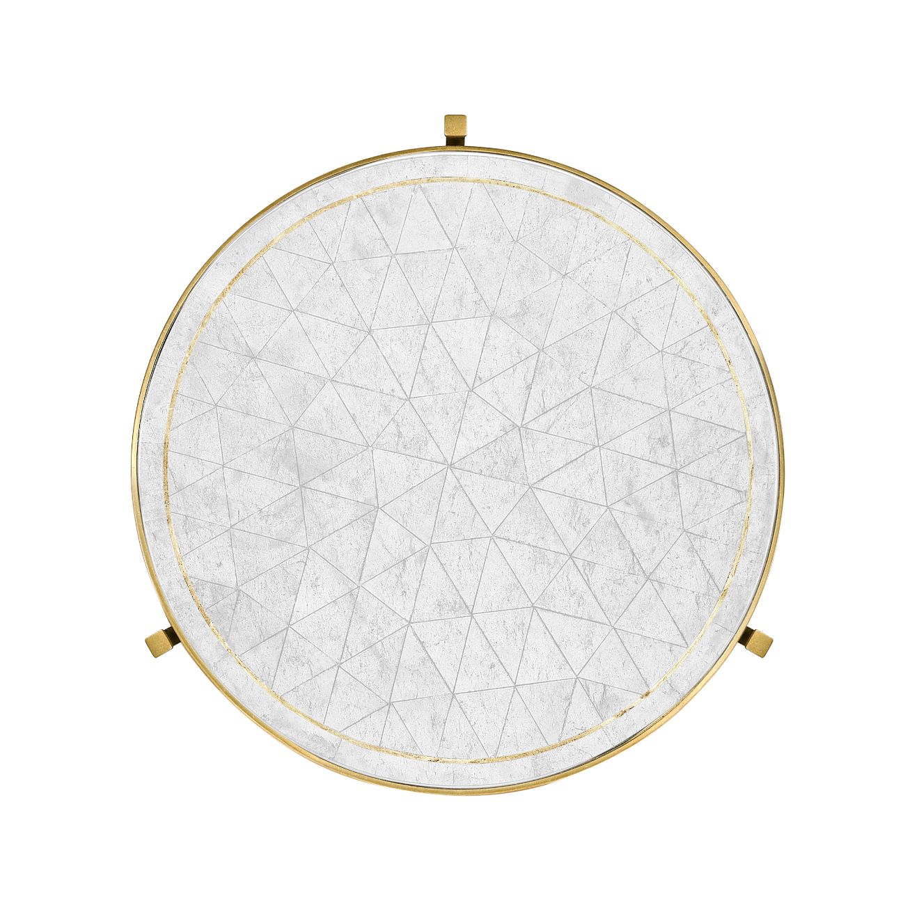 Jonathan Charles Large Round Lamp Table Contemporary in Eglomise - Gilded