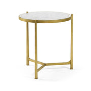 Jonathan Charles Large Round Lamp Table Contemporary in Eglomise - Gilded