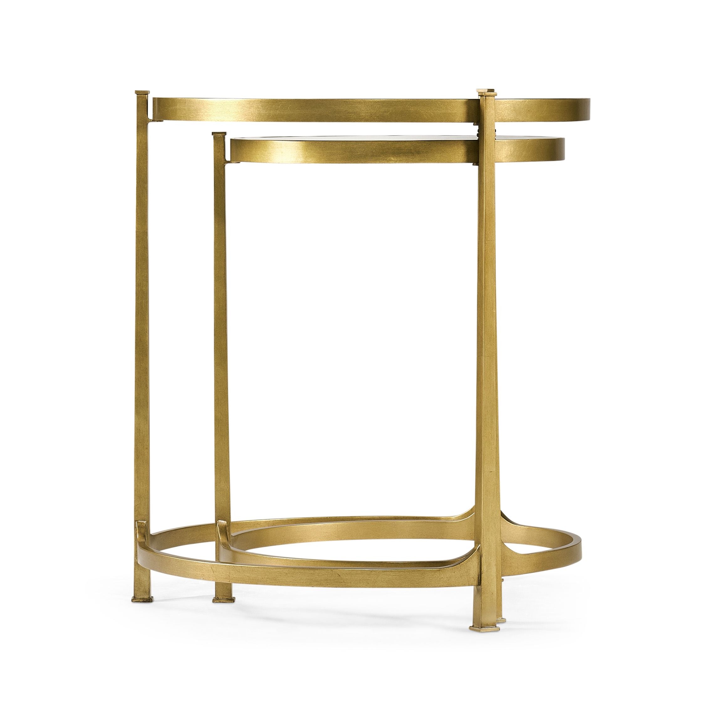 Jonathan Charles Round Nest of Tables Contemporary - Gilded