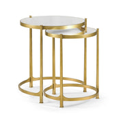 Jonathan Charles Round Nest of Tables Contemporary - Gilded