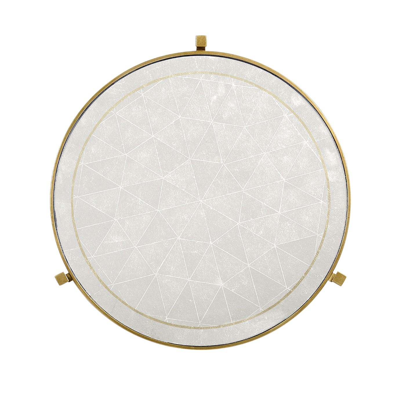 Jonathan Charles Round End Table Contemporary in Eglomise - Gilded