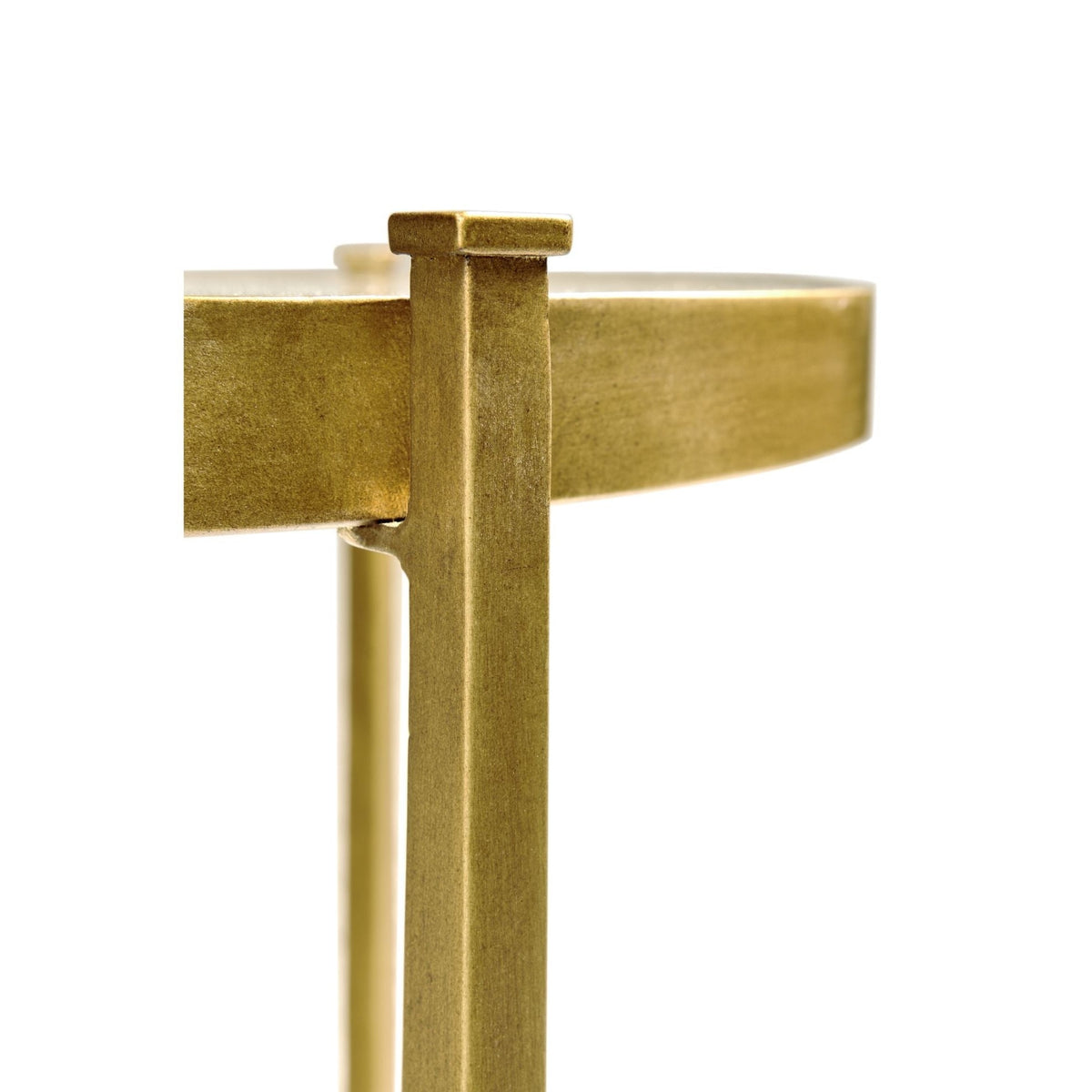 Jonathan Charles Round End Table Contemporary in Eglomise - Gilded