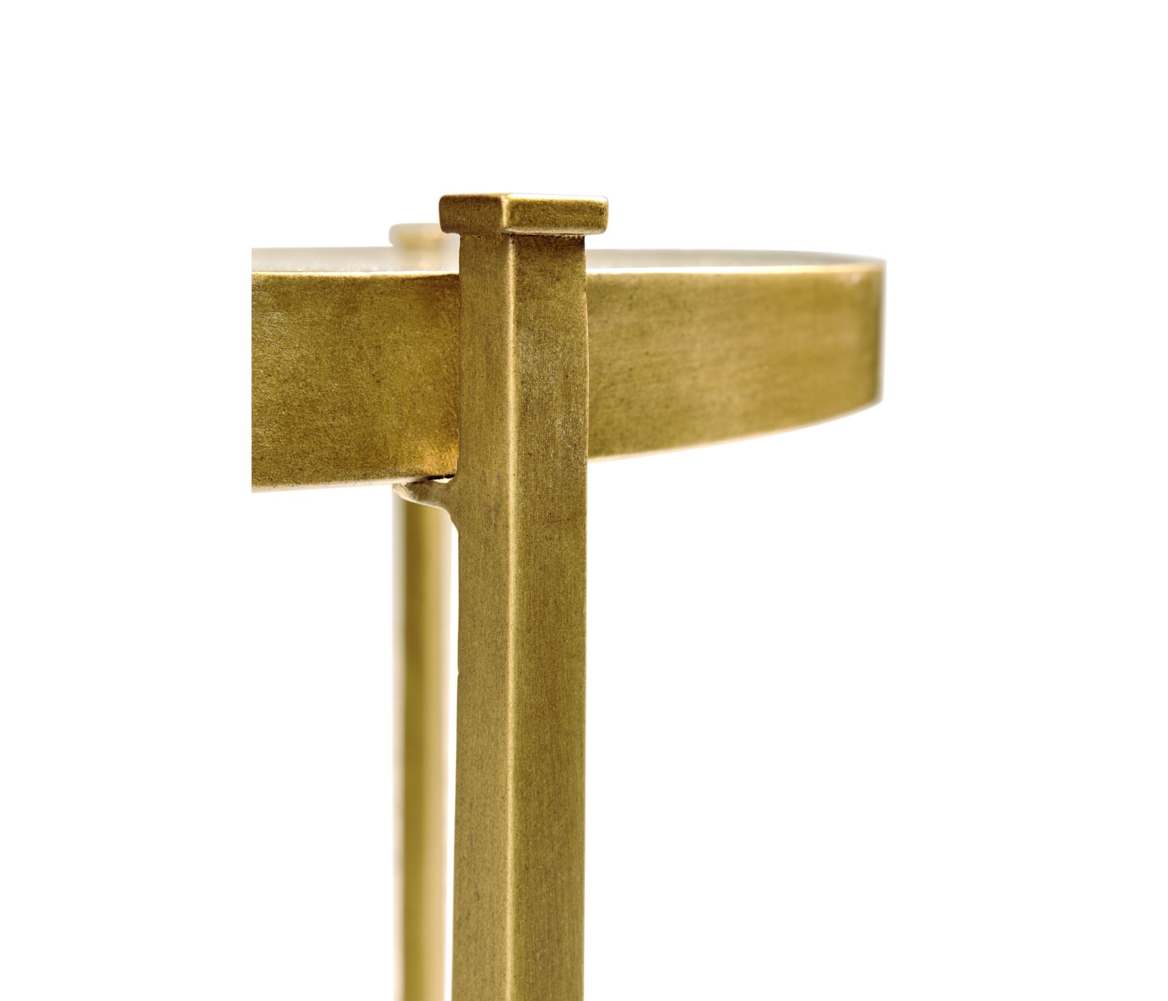 Jonathan Charles Round End Table Contemporary in Eglomise - Gilded