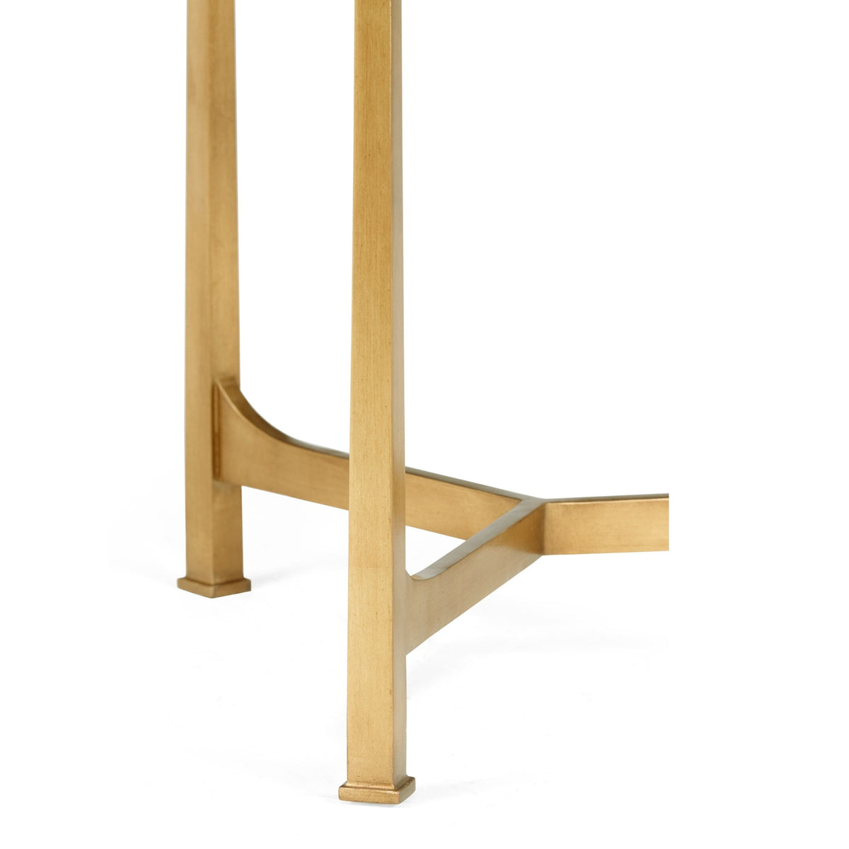 Jonathan Charles Round End Table Contemporary in Scagliola - Gilded
