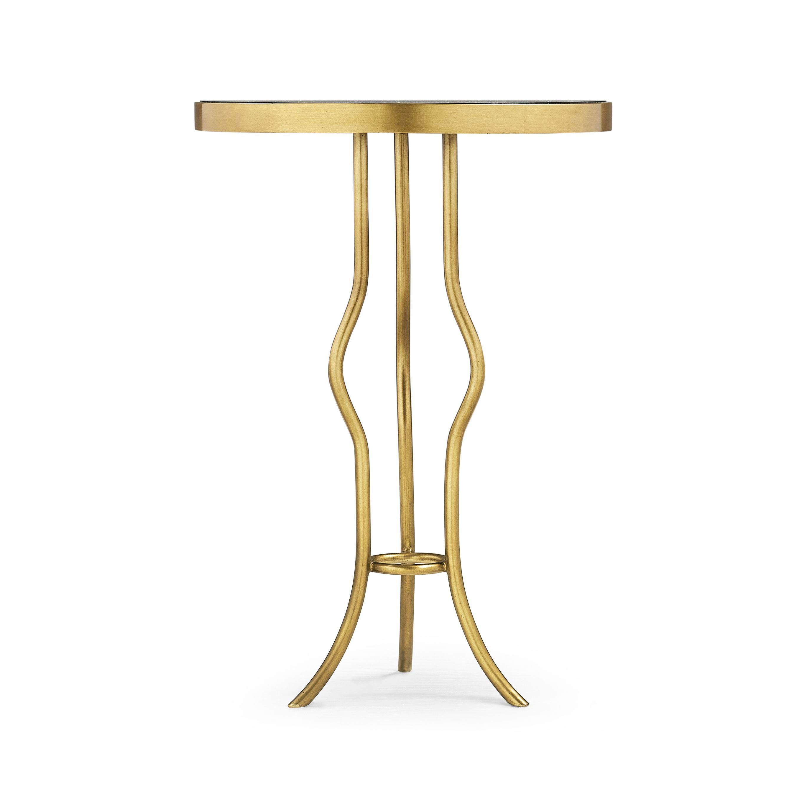 Jonathan Charles Round Accent Table Contemporary - Gilded