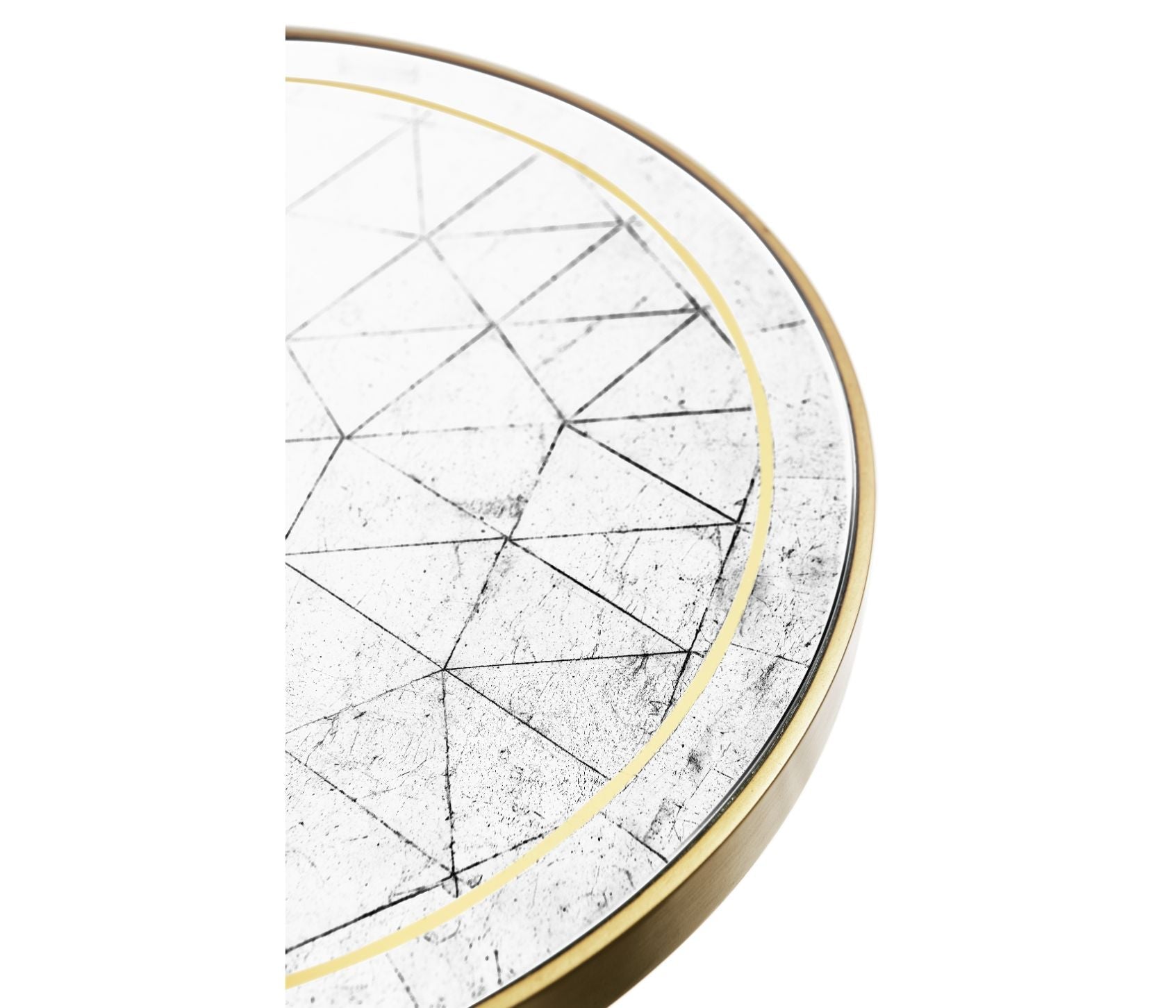 Jonathan Charles Round Accent Table Contemporary - Gilded