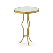 Jonathan Charles Round Accent Table Contemporary - Gilded