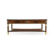 Jonathan Charles Mahogany William IV Style Gilded Square Coffee Table
