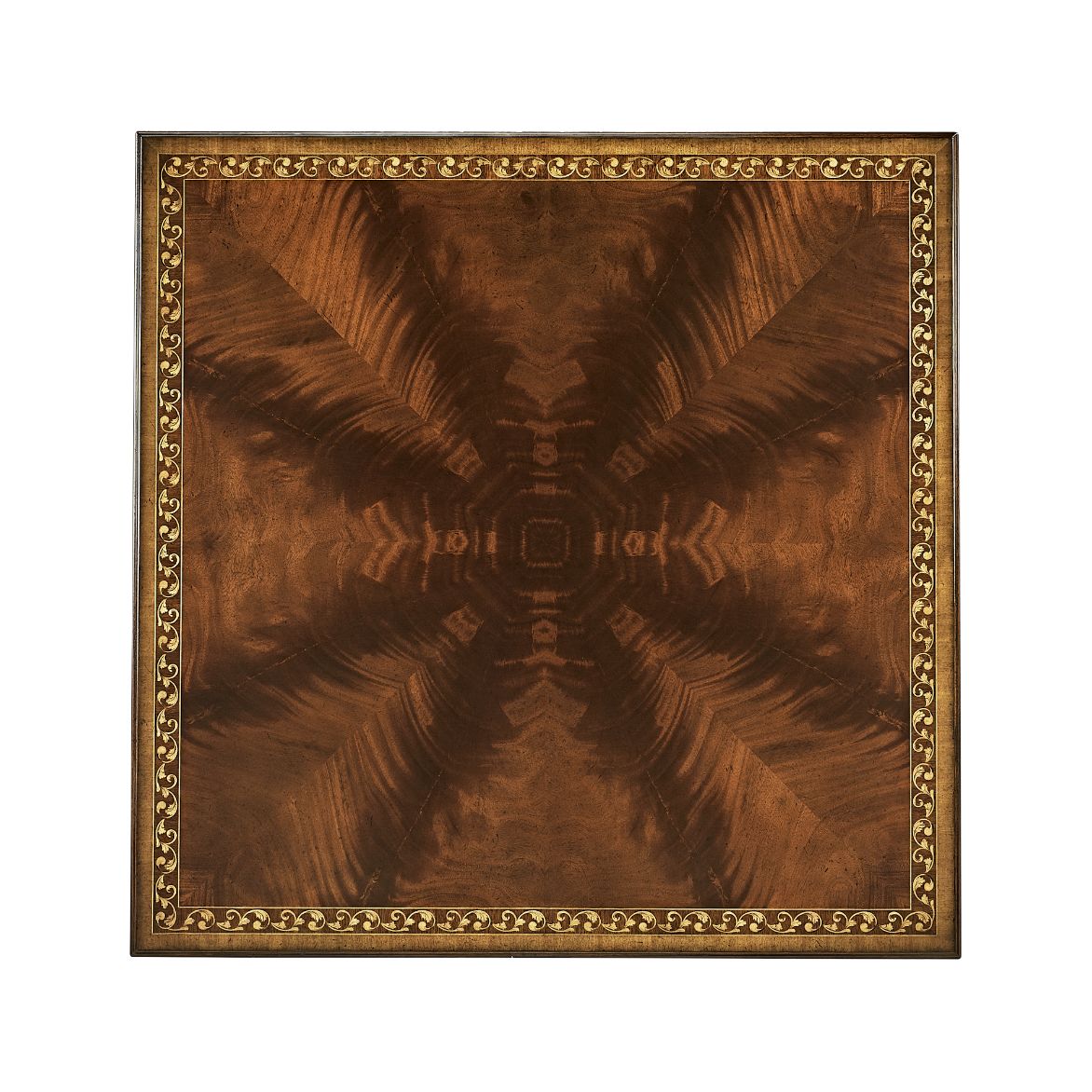 Jonathan Charles Mahogany William IV Style Gilded Square Coffee Table