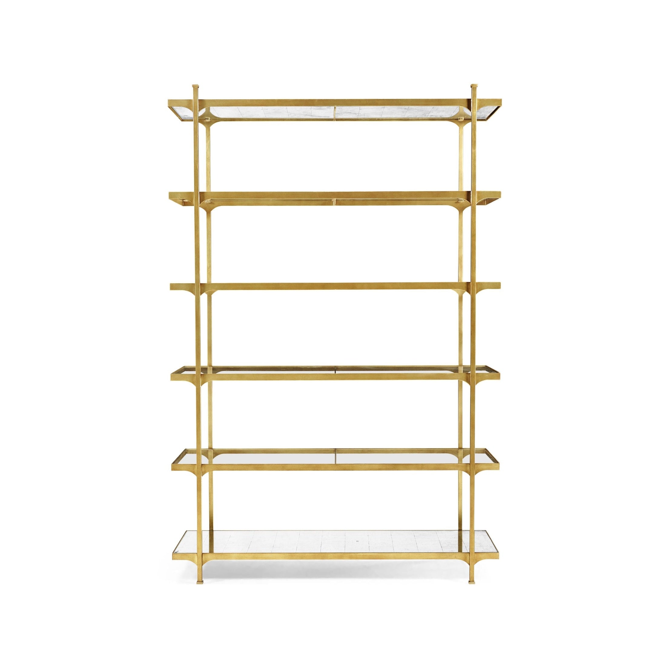 Jonathan Charles Wide Etagere Contemporary Six-Tier - Gilded