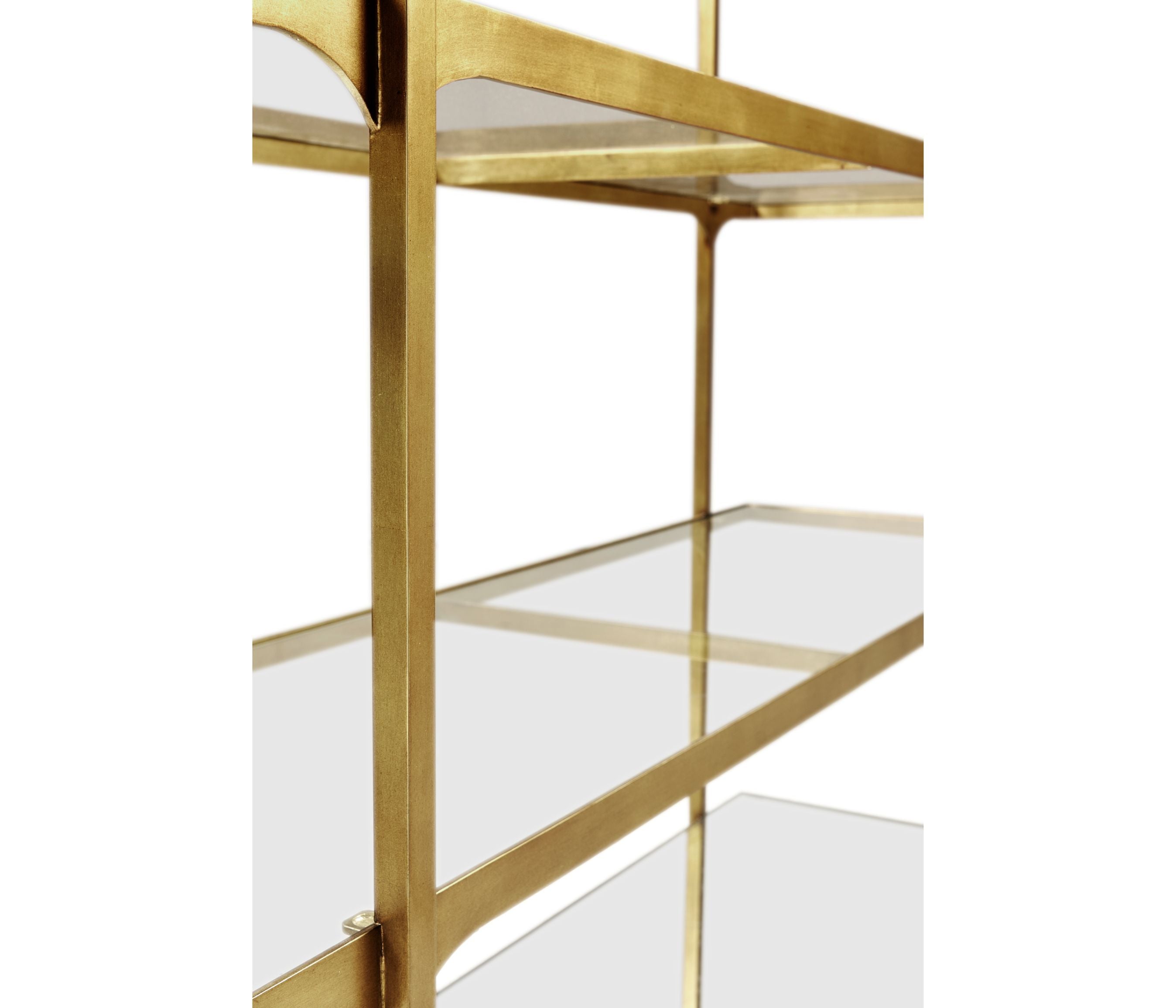 Jonathan Charles Wide Etagere Contemporary Six-Tier - Gilded