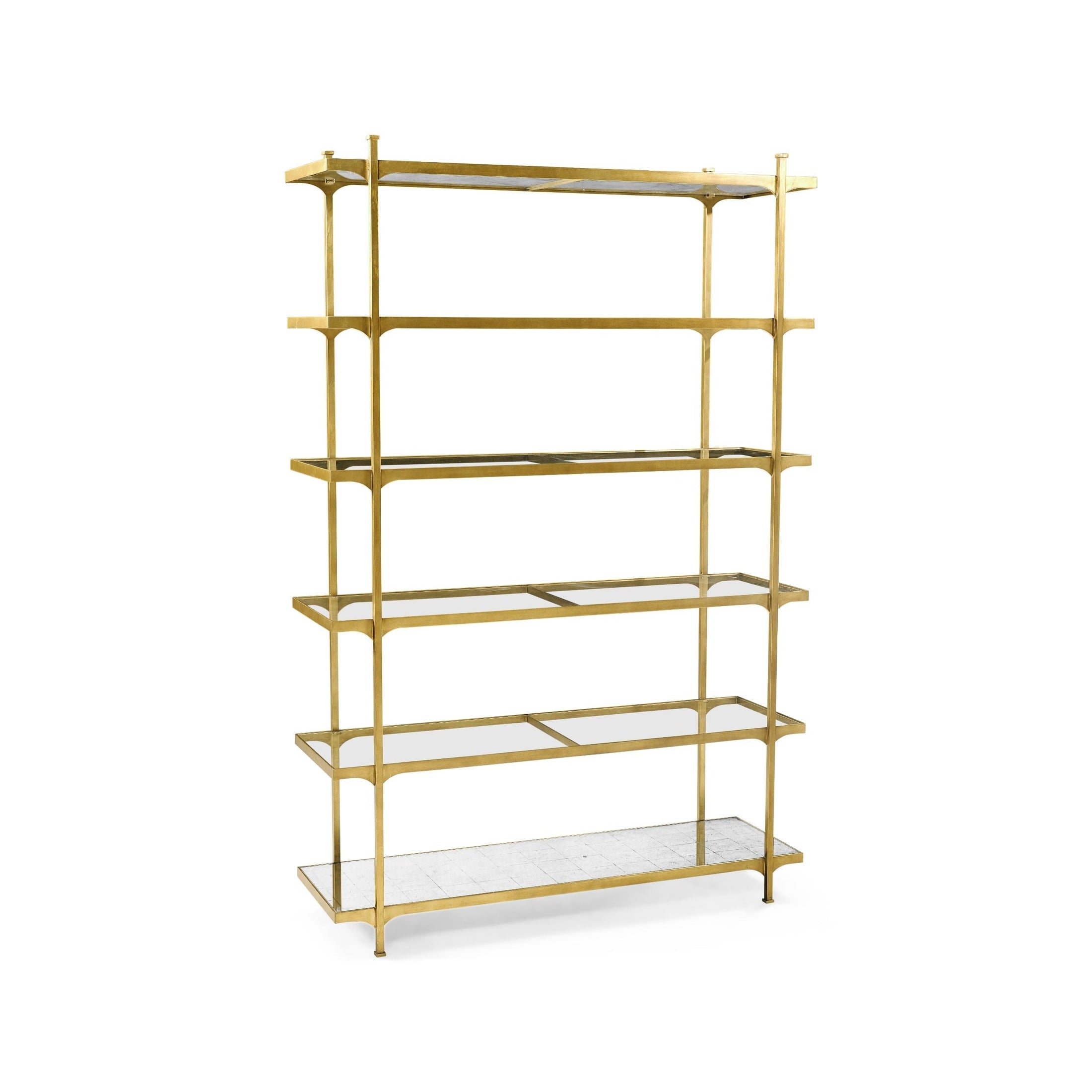Jonathan Charles Wide Etagere Contemporary Six-Tier - Gilded