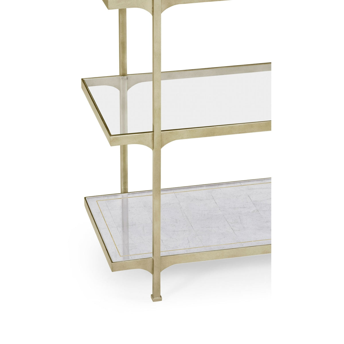 Jonathan Charles Wide Etagere Contemporary Six-Tier - Silver