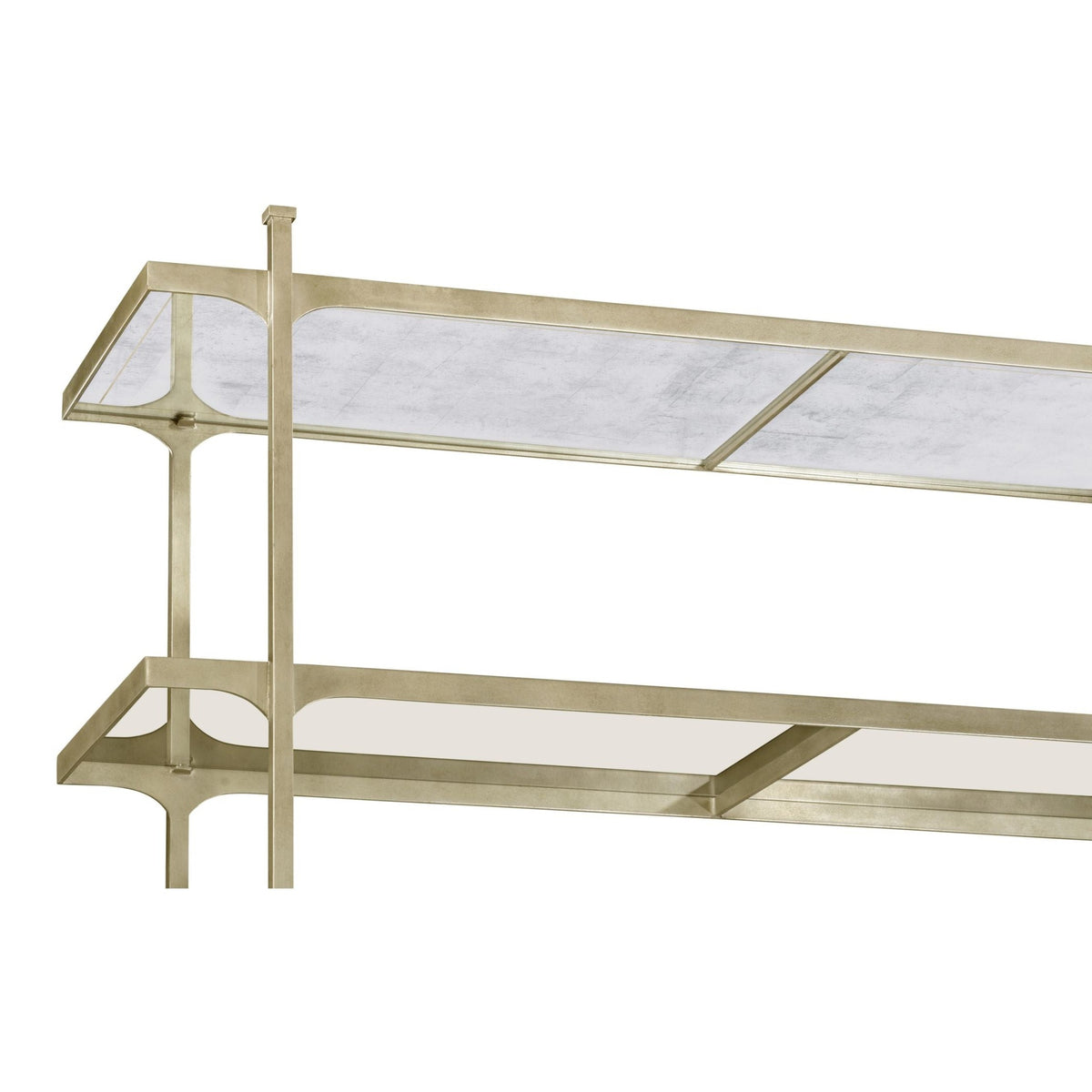 Jonathan Charles Wide Etagere Contemporary Six-Tier - Silver