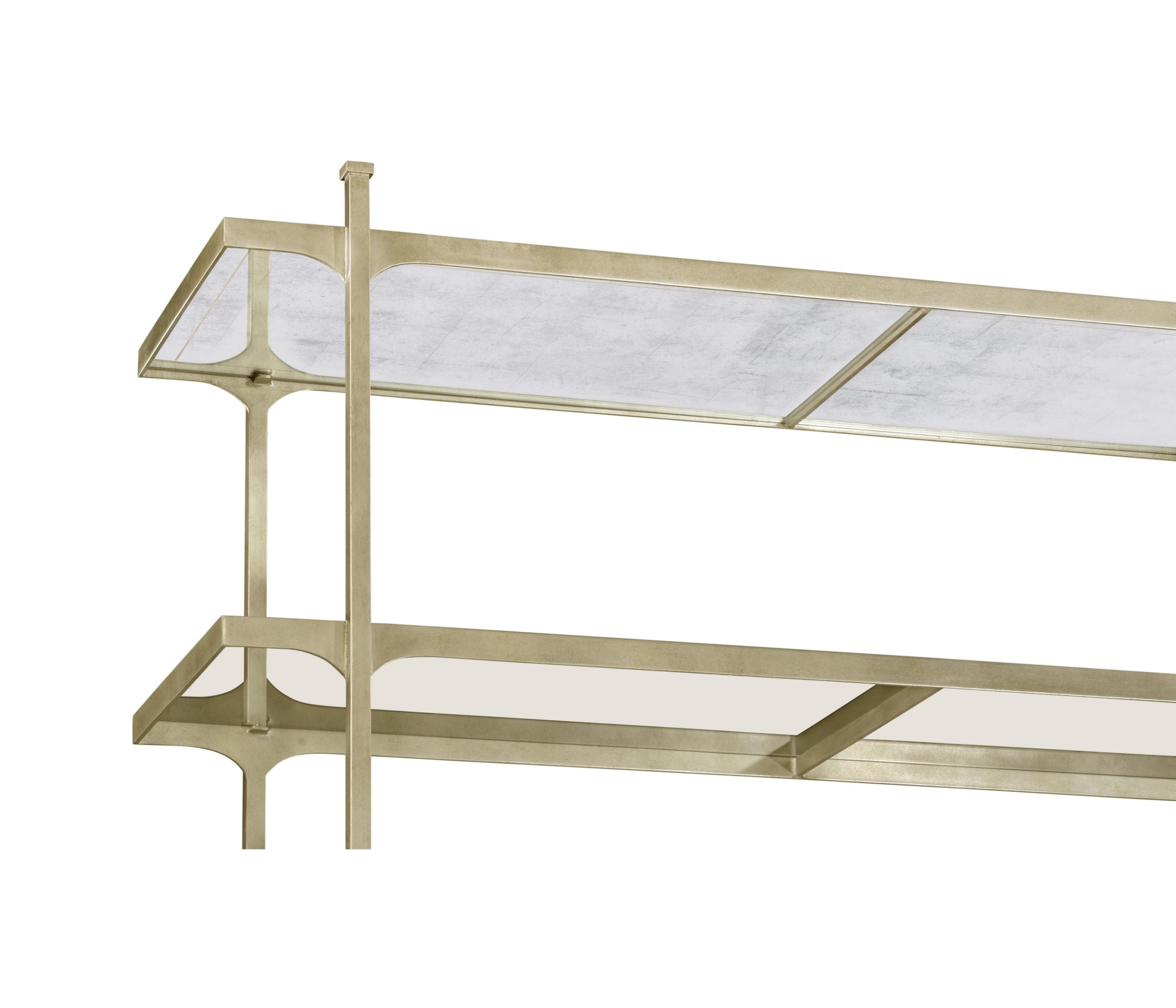 Jonathan Charles Wide Etagere Contemporary Six-Tier - Silver