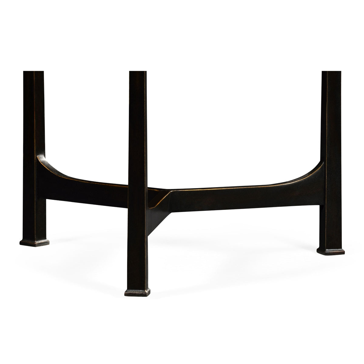Jonathan Charles Accent Table Trefoil in Eglomise - Bronze