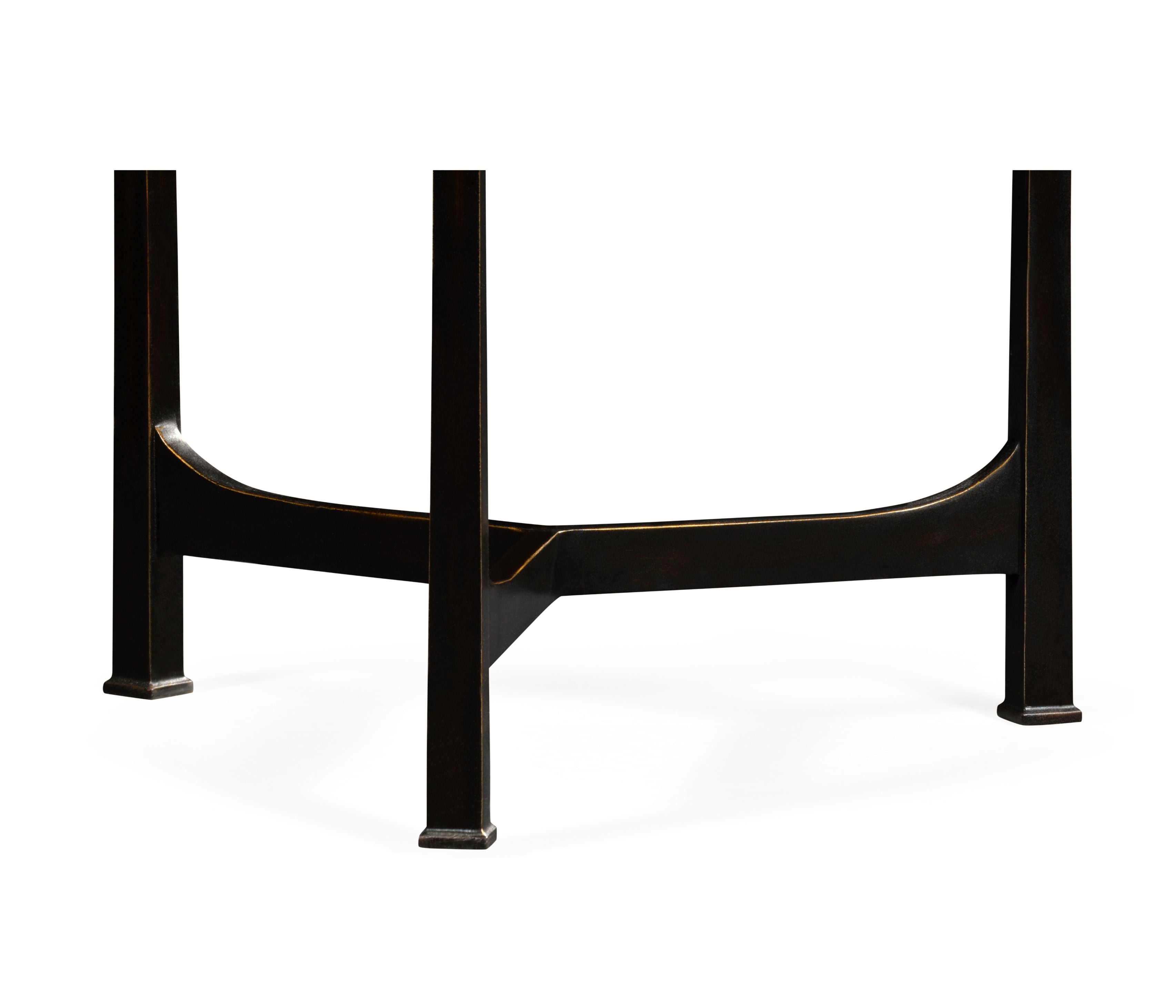 Jonathan Charles Accent Table Trefoil in Eglomise - Bronze