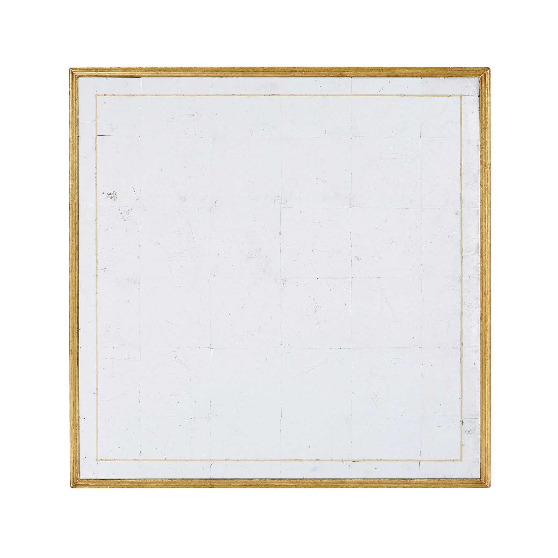 Jonathan Charles Square Side Table Horseshoe - Gilded