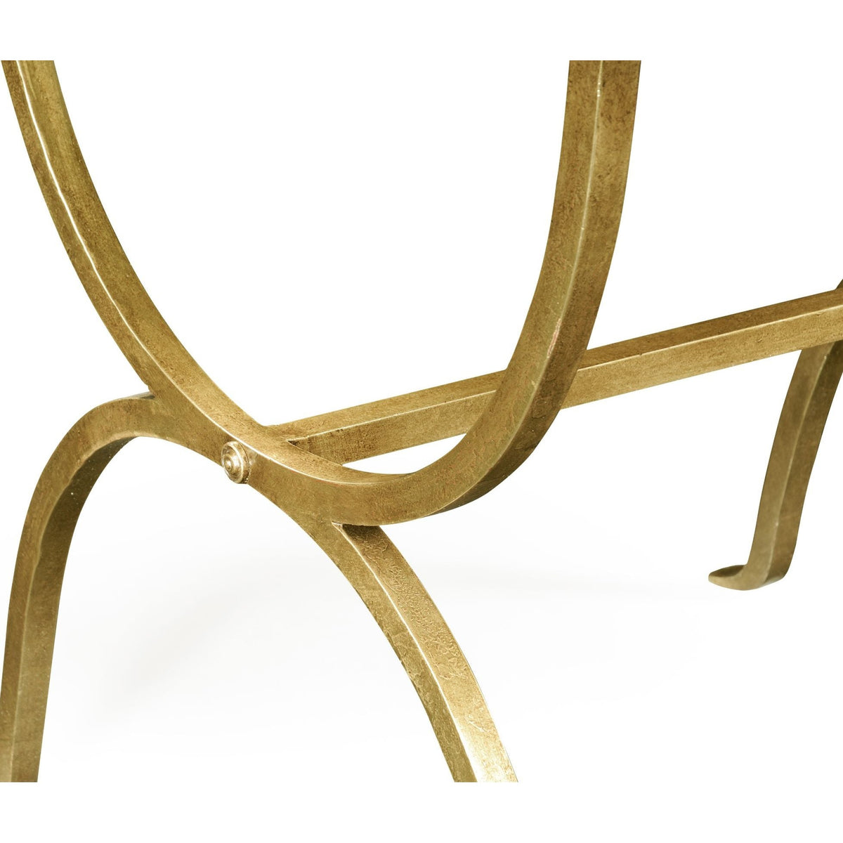 Jonathan Charles Square Side Table Horseshoe - Gilded