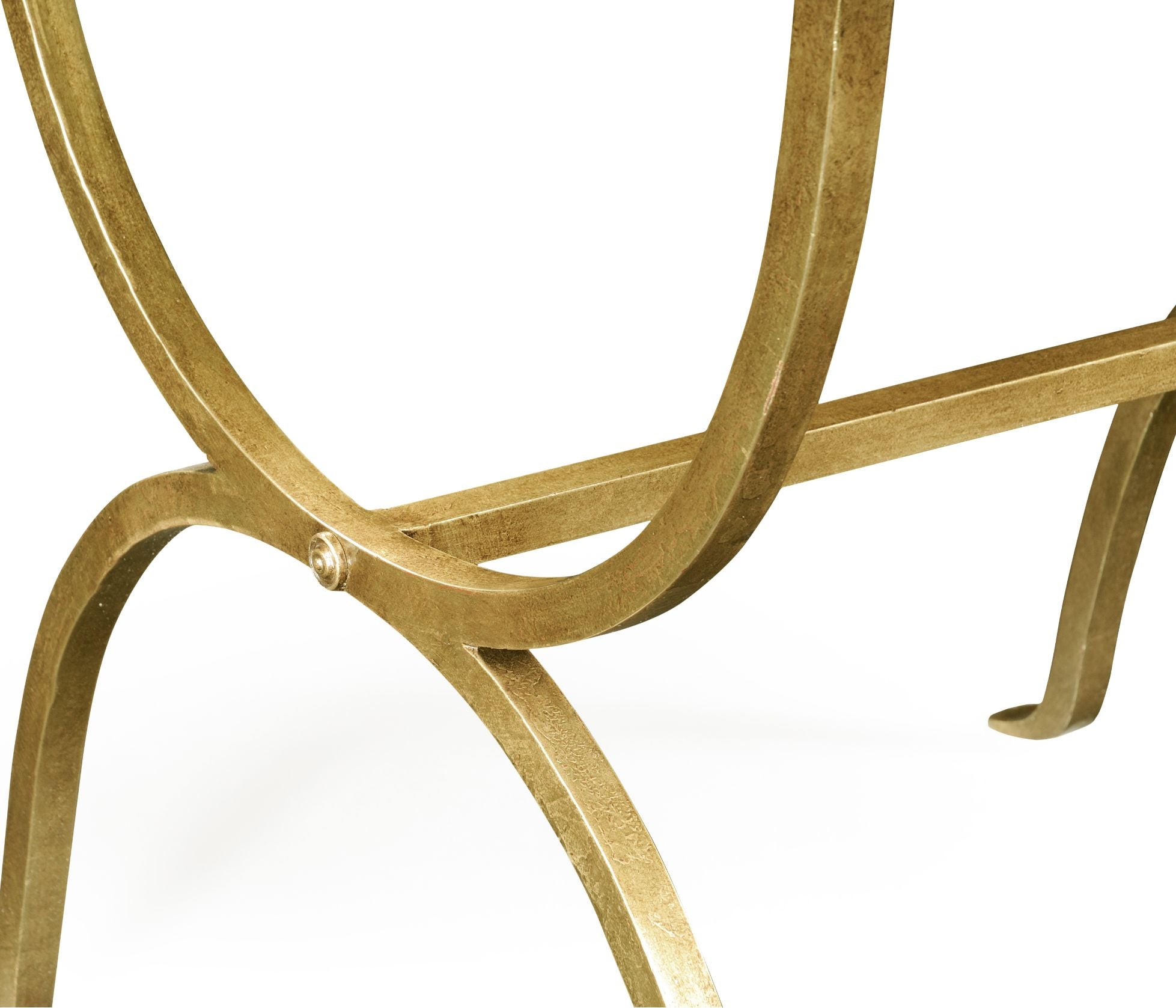 Jonathan Charles Square Side Table Horseshoe - Gilded