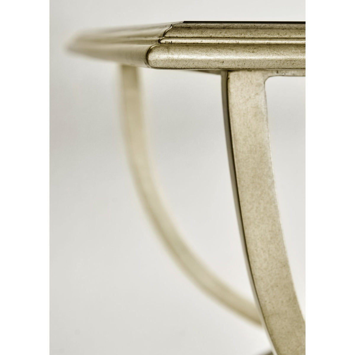 Jonathan Charles Square Side Table Horseshoe - Silver