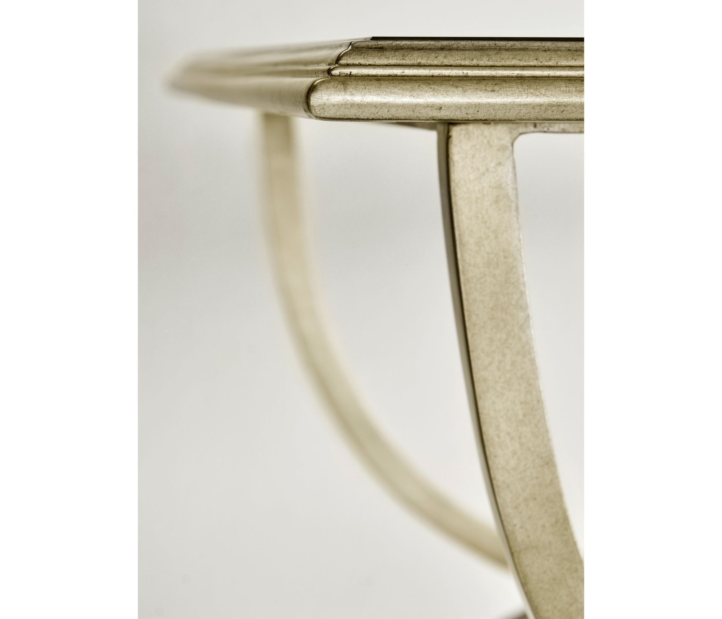 Jonathan Charles Square Side Table Horseshoe - Silver