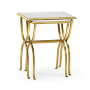 Jonathan Charles Horseshoe Nest of Tables in Gilded Iron