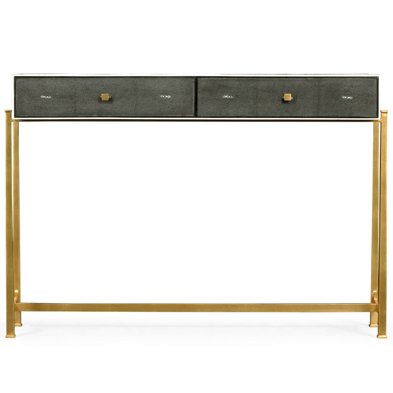 Jonathan Charles 1930s Console Table in Gilded Anthracite Shagreen