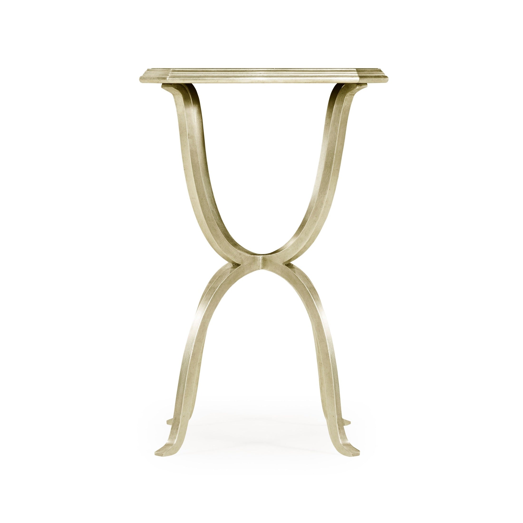 Jonathan Charles Octagonal Side Table Horseshoe - Silver