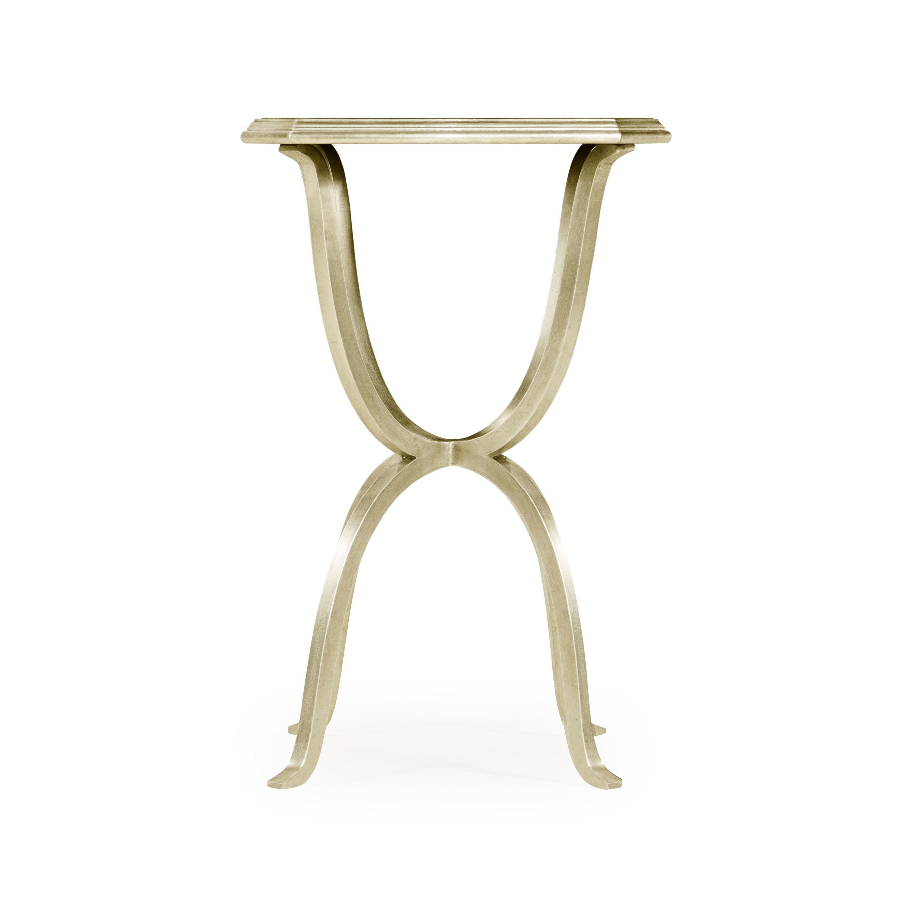 Jonathan Charles Octagonal Side Table Horseshoe - Silver