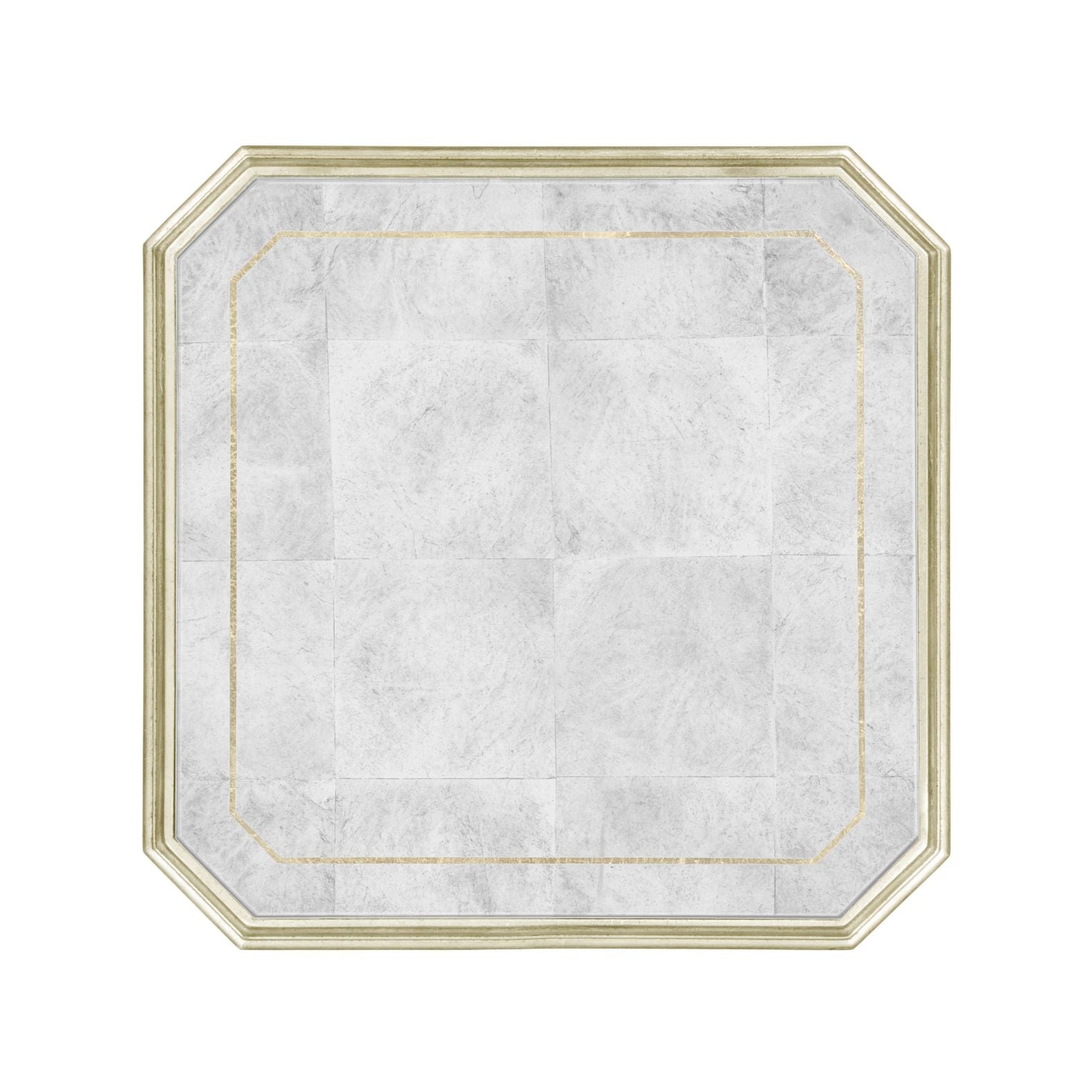 Jonathan Charles Octagonal Side Table Horseshoe - Silver