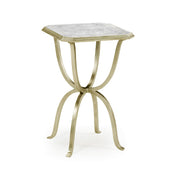 Jonathan Charles Octagonal Side Table Horseshoe - Silver