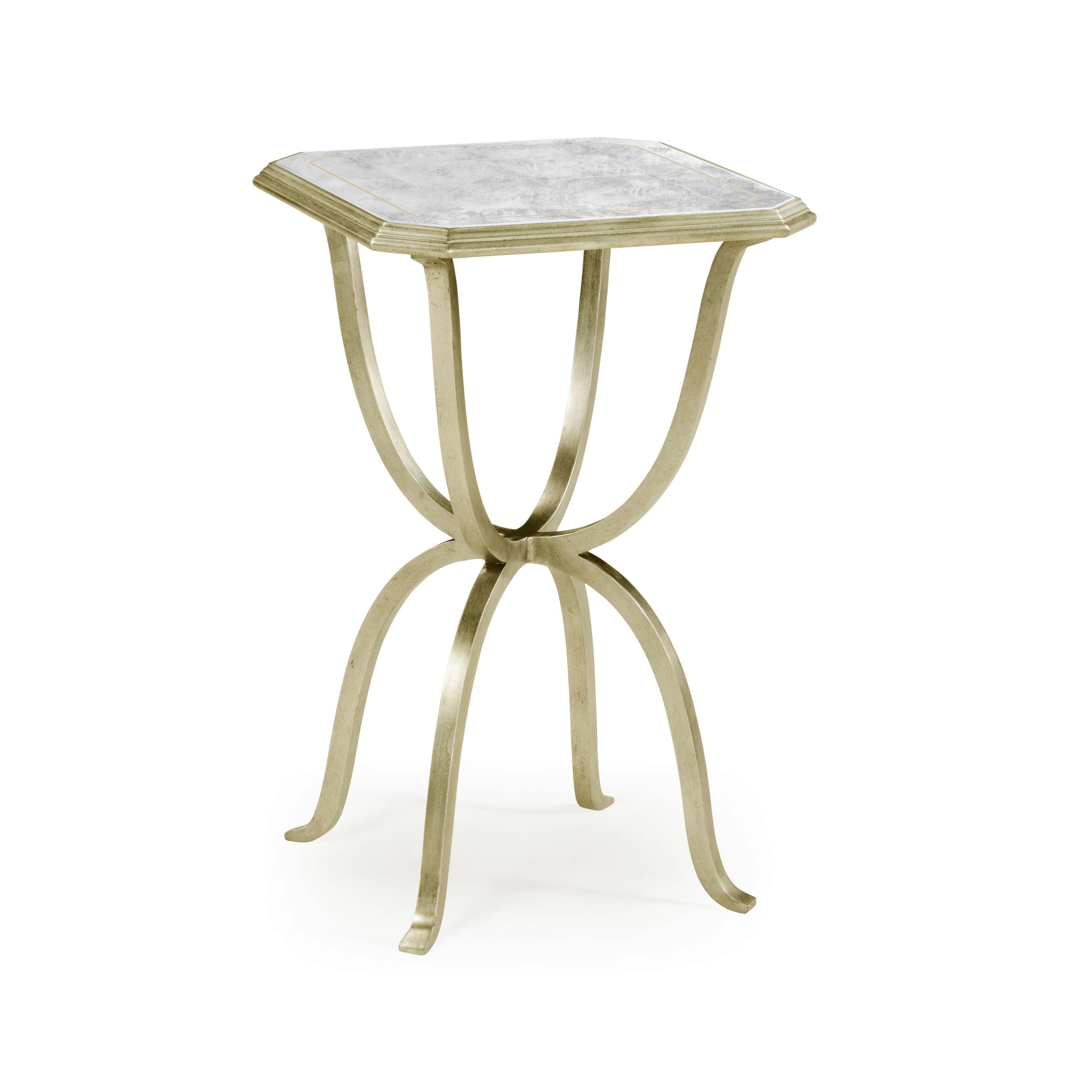 Jonathan Charles Octagonal Side Table Horseshoe - Silver